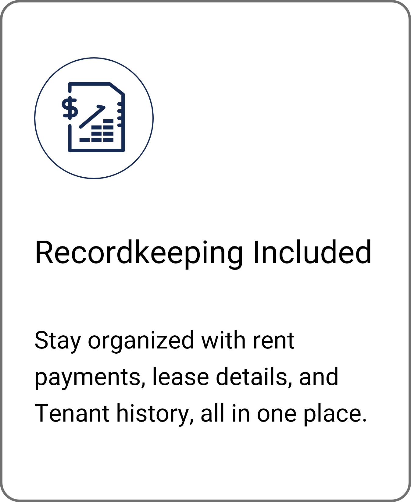 Free Recordkeeping included