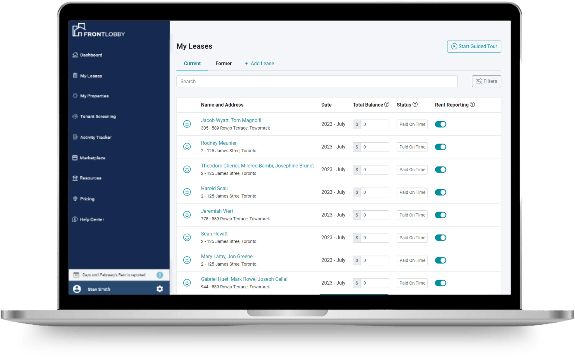 FrontLobby Rent Reporting Image FrontLobby Rent Reporting Image