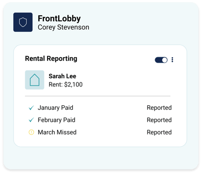 Rent Reporting Image Screen